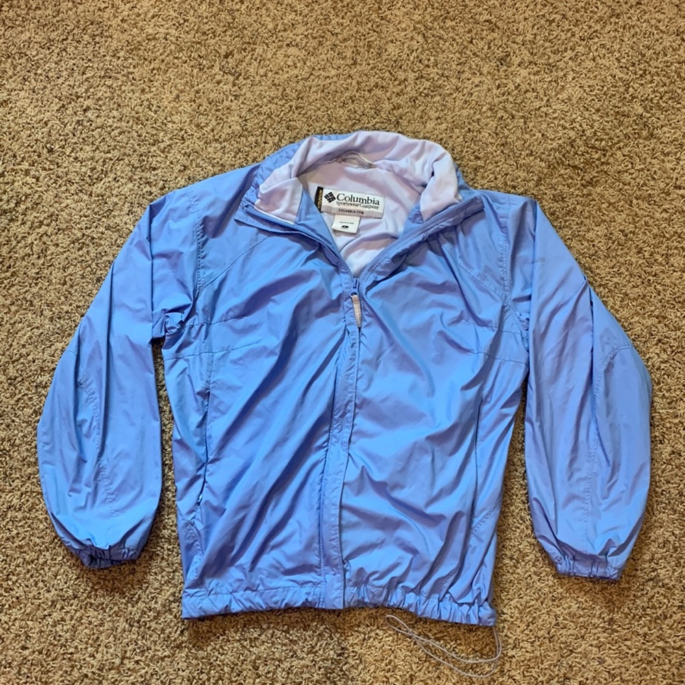 Blue Columbia Puff Jacket Zip Up Titanium